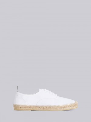 Thom Browne Canvas Espadrille Heritage Erkek Spor Ayakkabı Beyaz | SSD09E13595