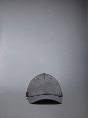 Thom Browne Typewriter Cloth Classic Baseball Kadın Cap Şapka Gri | RRZ54M05970