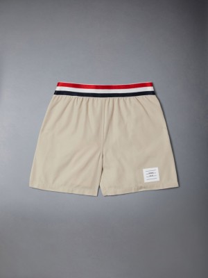 Thom Browne Typewriter Rugby Erkek Çocuk Şort Kahverengi | GCF81J56395